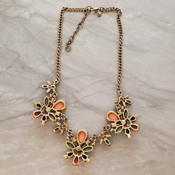 ✨ J.Crew Rhinestone Crystals Cluster Stacked Colorful Statement Necklace ✨ - Picture 11 of 15